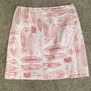 Ann Taylor nautical boat print skirt size 8